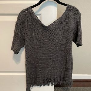 Lemon dark grey knit top